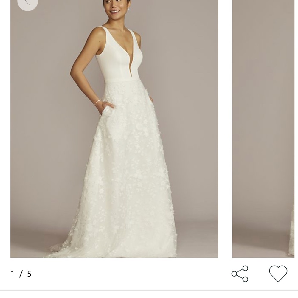 David’s bridal gown never worn